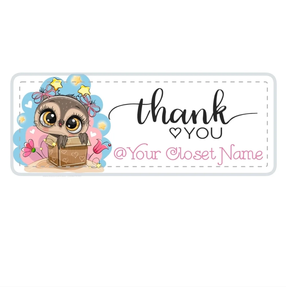 thank you stickers (Pair up with any polymailer) - Picture 3 of 4